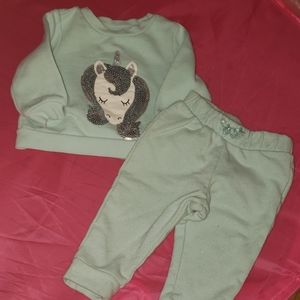 Baby Girls Unicorn Sweatsuit